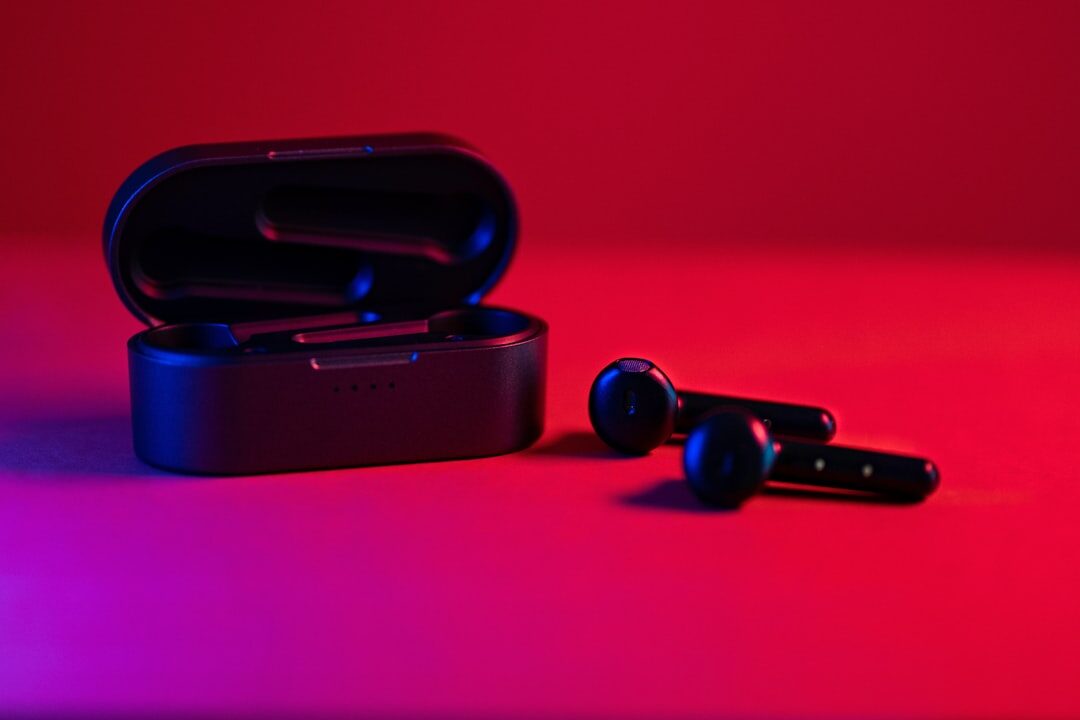 Wireless earbuds with charging case product photo